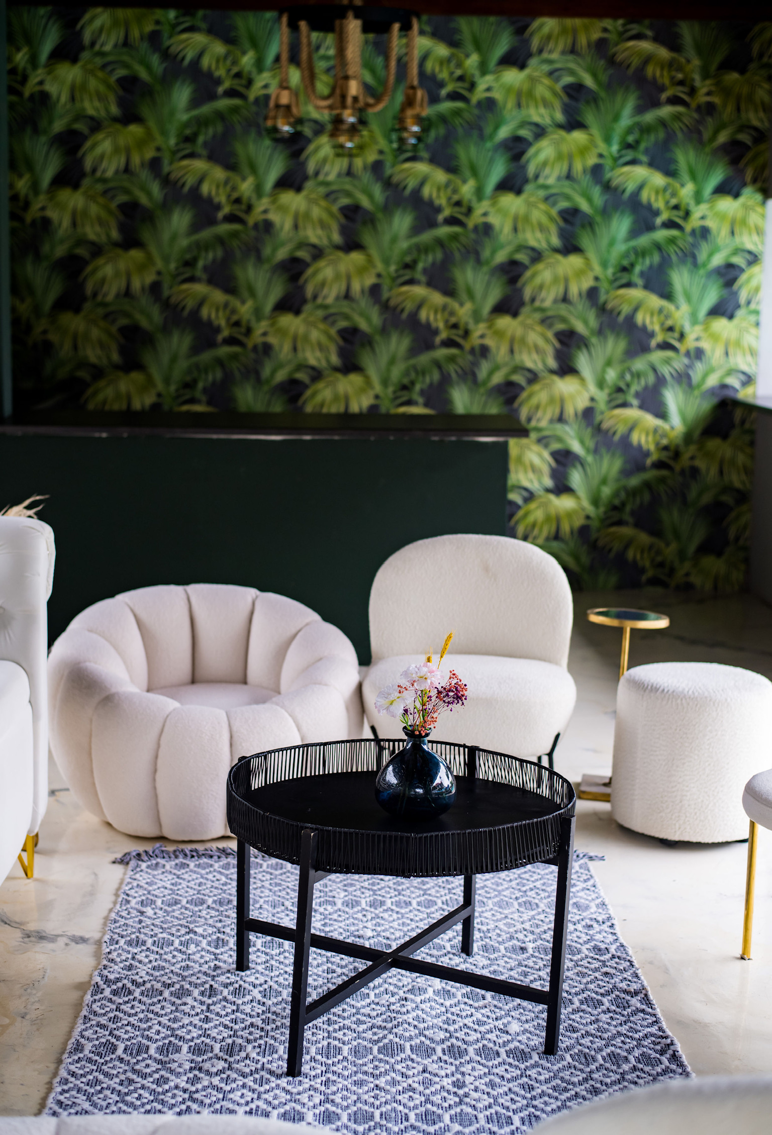 Lounge area prepared for an event